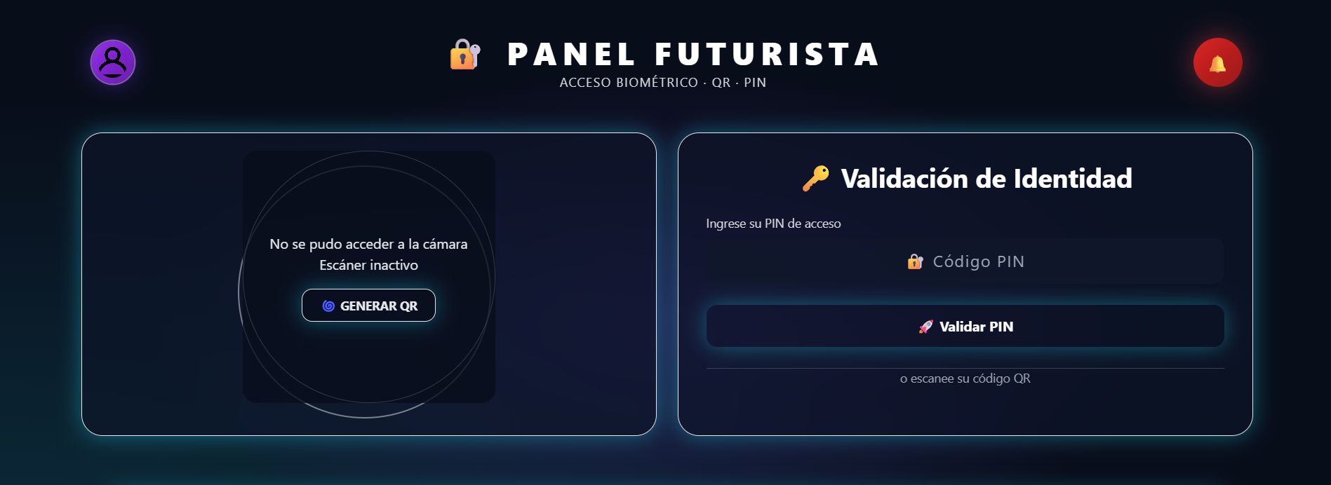 Vista de estados y ocupación de salas